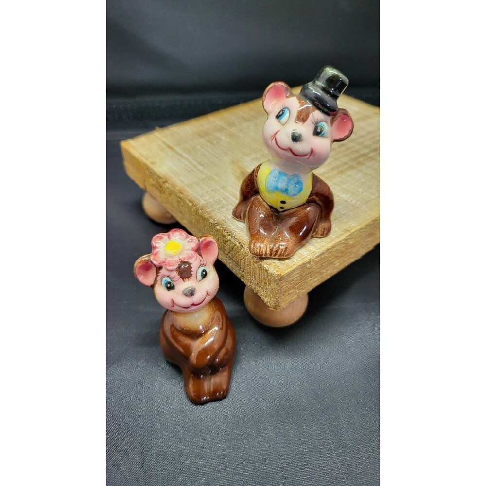 Vintage Anthropomorphic Japanese Salt and Pepper Shakers